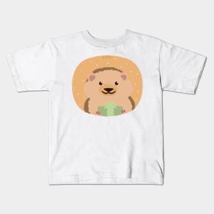 Christmas hedgehog Kids T-Shirt